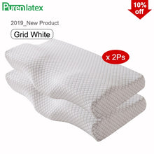 Load image into Gallery viewer, Purenlatex Memory Foam Protect Cervical Pillow Orthopedic Adult Old People Neck Support Contour Massage Bed for Sleeping Student
