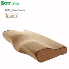 Load image into Gallery viewer, Purenlatex Memory Foam Protect Cervical Pillow Orthopedic Adult Old People Neck Support Contour Massage Bed for Sleeping Student