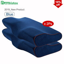 Load image into Gallery viewer, Purenlatex Memory Foam Protect Cervical Pillow Orthopedic Adult Old People Neck Support Contour Massage Bed for Sleeping Student