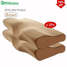 Load image into Gallery viewer, Purenlatex Memory Foam Protect Cervical Pillow Orthopedic Adult Old People Neck Support Contour Massage Bed for Sleeping Student