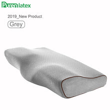 Load image into Gallery viewer, Purenlatex Memory Foam Protect Cervical Pillow Orthopedic Adult Old People Neck Support Contour Massage Bed for Sleeping Student