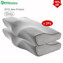 Load image into Gallery viewer, Purenlatex Memory Foam Protect Cervical Pillow Orthopedic Adult Old People Neck Support Contour Massage Bed for Sleeping Student