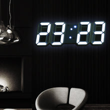 Load image into Gallery viewer, Led Digital Wall Clock Modern Design Wall Watch Clocks 3D Living Room Decor Table Alarm Nightlight Luminous Desktop