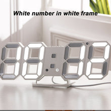 Load image into Gallery viewer, Led Digital Wall Clock Modern Design Wall Watch Clocks 3D Living Room Decor Table Alarm Nightlight Luminous Desktop