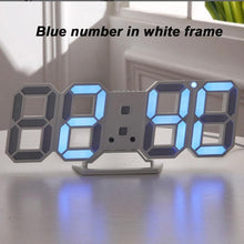 Load image into Gallery viewer, Led Digital Wall Clock Modern Design Wall Watch Clocks 3D Living Room Decor Table Alarm Nightlight Luminous Desktop
