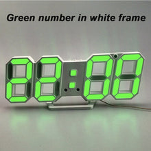 Load image into Gallery viewer, Led Digital Wall Clock Modern Design Wall Watch Clocks 3D Living Room Decor Table Alarm Nightlight Luminous Desktop