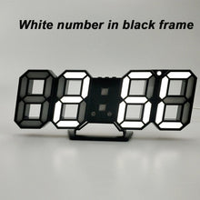 Load image into Gallery viewer, Led Digital Wall Clock Modern Design Wall Watch Clocks 3D Living Room Decor Table Alarm Nightlight Luminous Desktop