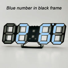 Load image into Gallery viewer, Led Digital Wall Clock Modern Design Wall Watch Clocks 3D Living Room Decor Table Alarm Nightlight Luminous Desktop