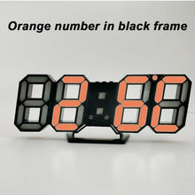 Load image into Gallery viewer, Led Digital Wall Clock Modern Design Wall Watch Clocks 3D Living Room Decor Table Alarm Nightlight Luminous Desktop