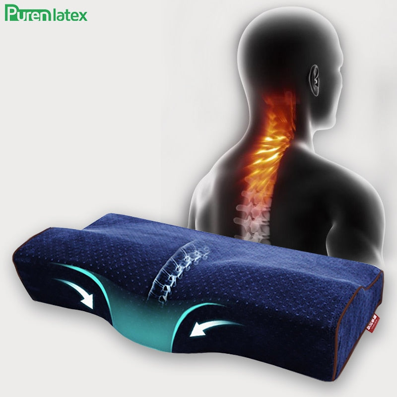 PurenLatex Chair Lumbar Pillow Support Seat Cushion Memory