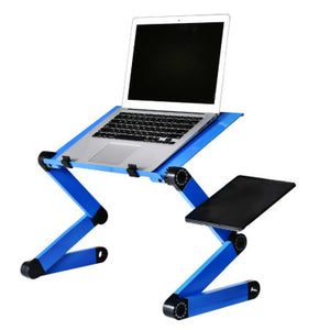 Aluminum Lightweight Computer Desk Ergonomic TV Bed Lap Folding Table Bed Ajdustable Laptop Tray Standing Desk with Cooling Fan