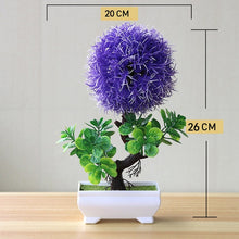 Load image into Gallery viewer, Artificial Plant Lotus Plant Potted Plastic Flower Table Top Ornaments Christmas Simulation Bonsai Craft Green Plant Decorative
