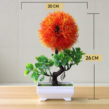 Load image into Gallery viewer, Artificial Plant Lotus Plant Potted Plastic Flower Table Top Ornaments Christmas Simulation Bonsai Craft Green Plant Decorative
