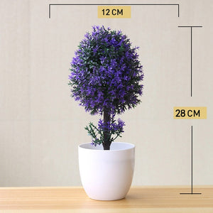 Artificial Plant Lotus Plant Potted Plastic Flower Table Top Ornaments Christmas Simulation Bonsai Craft Green Plant Decorative