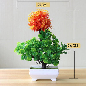 Artificial Plant Lotus Plant Potted Plastic Flower Table Top Ornaments Christmas Simulation Bonsai Craft Green Plant Decorative