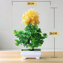 Load image into Gallery viewer, Artificial Plant Lotus Plant Potted Plastic Flower Table Top Ornaments Christmas Simulation Bonsai Craft Green Plant Decorative

