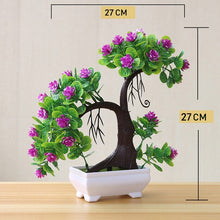 Load image into Gallery viewer, Artificial Plant Lotus Plant Potted Plastic Flower Table Top Ornaments Christmas Simulation Bonsai Craft Green Plant Decorative
