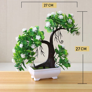 Artificial Plant Lotus Plant Potted Plastic Flower Table Top Ornaments Christmas Simulation Bonsai Craft Green Plant Decorative