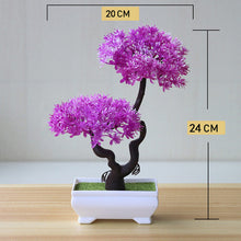 Load image into Gallery viewer, Artificial Plant Lotus Plant Potted Plastic Flower Table Top Ornaments Christmas Simulation Bonsai Craft Green Plant Decorative
